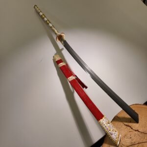 125cm Classic Long Dao with Full Gold & Silver Hollow-Out Relief