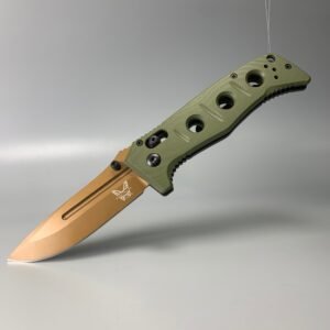 Benchmade 4300 CLA MagnaCut Tactical Folder – Green & Burnt Bronze