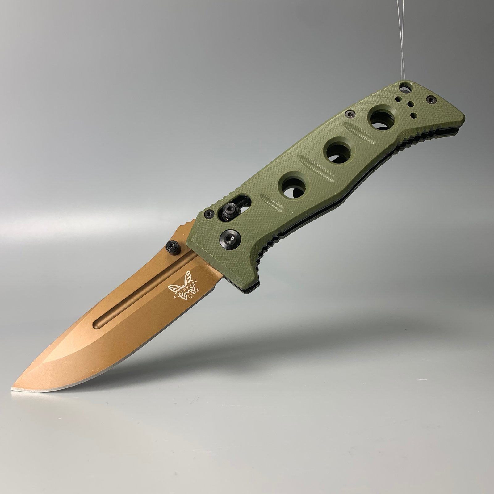 Benchmade 4300 CLA MagnaCut Tactical Folder – Green & Burnt Bronze